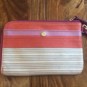 *Fossil* Orange Coated Zip Around Wristlet